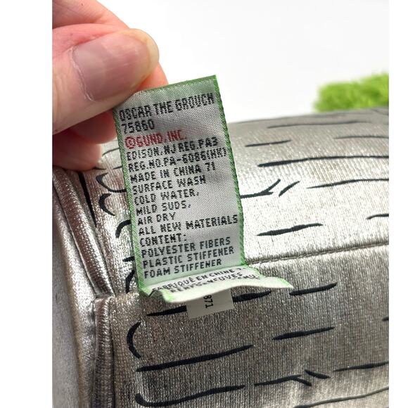 VTG 2003 Sesame Street Oscar the Grouch Plush by Gund, 75860, EUC - Picture 6 of 6